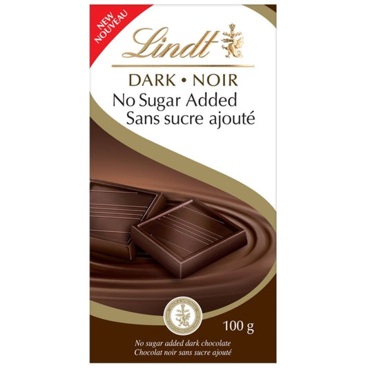 Lindt Dark Chocolate Bar (No Sugar Added), 100g