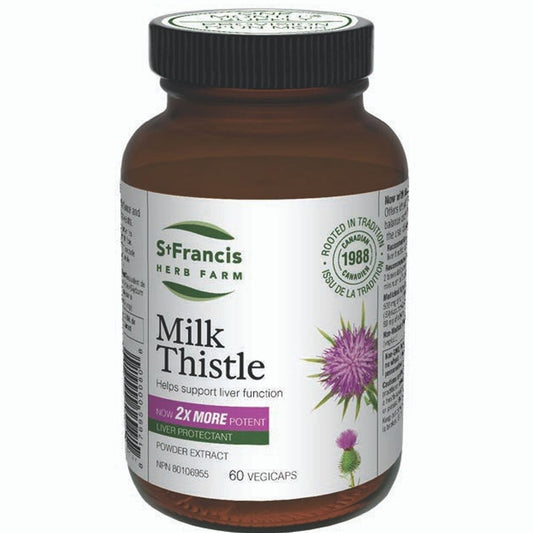 St. Francis Milk Thistle 500mg, 2X More Potent, 60 Capsules