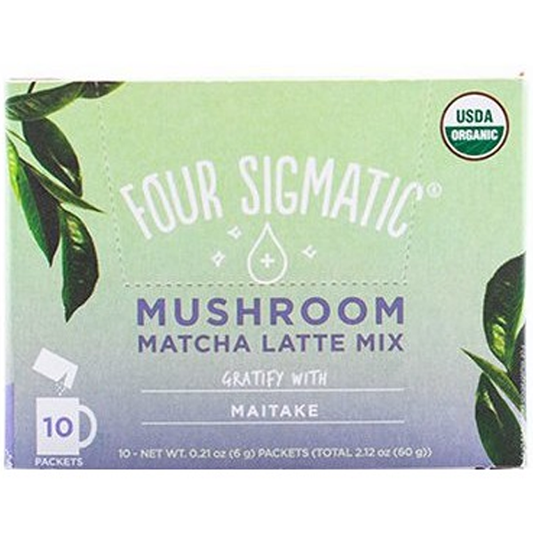 Four Sigmatic Matcha Latte Mix with Lion’s Mane, 10x6g Sachets