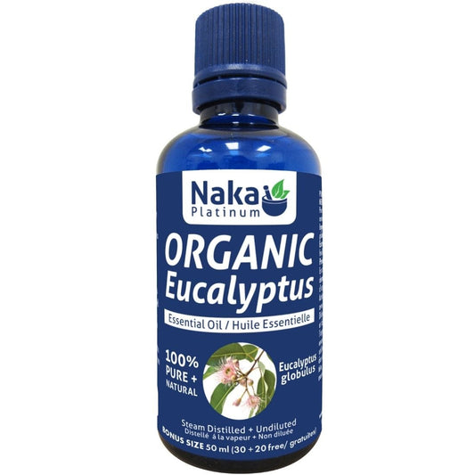 Naka Platinum Organic Eucalyptus Essential Oil, 50ml