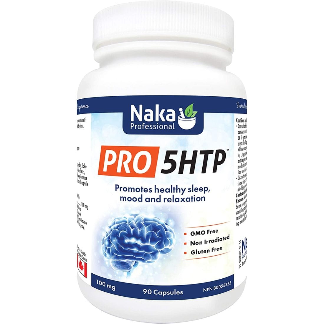 Naka Pro 5-HTP 100mg, Promotes Healthy Sleep, Mood and Relaxation, 90 Capsules