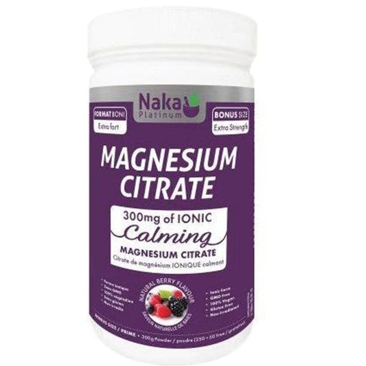 Naka Magnesium Citrate Calming Powder, 300mg Ionic Magnesium