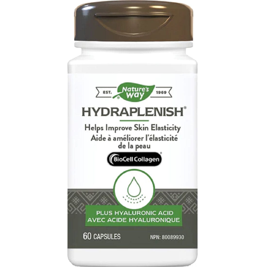 Nature's Way Hydraplenish Hyaluronic Acid (Made with BioCell Collagen), 60 Vcaps