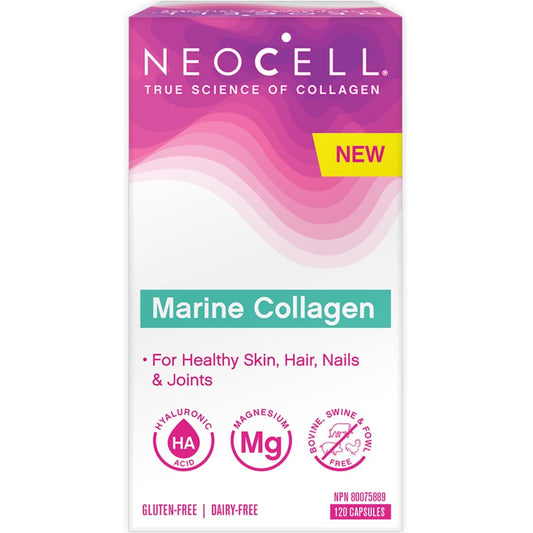Neocell Marine Collagen 500mg For Healthy Skin, Hair, Nails and Joints, 120 Capsules