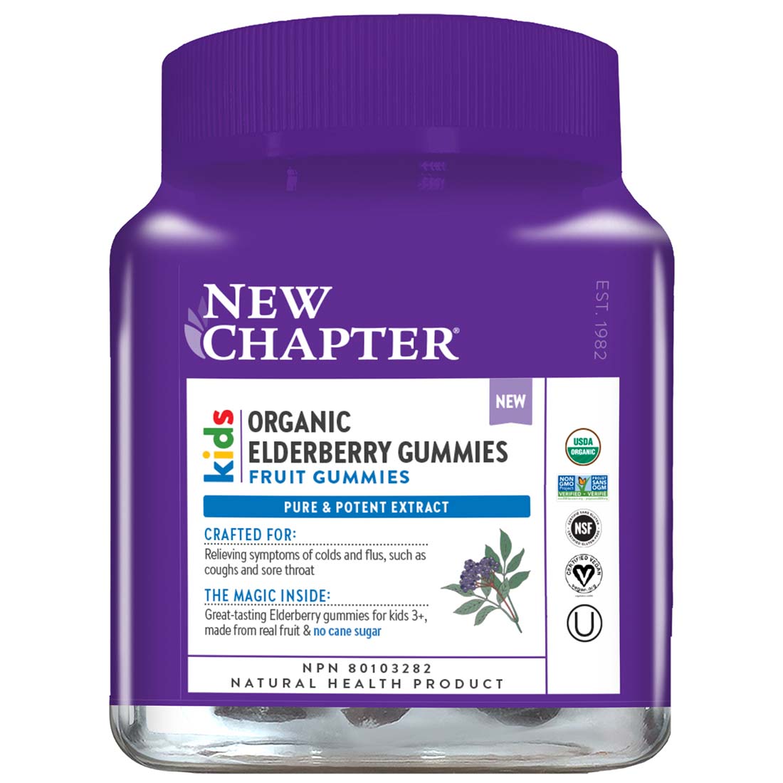 New Chapter Kids Organic Elderberry Gummies, 30 Gummies