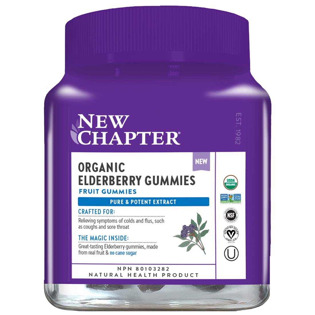 New Chapter Organic Elderberry Gummies, 60 Gummies