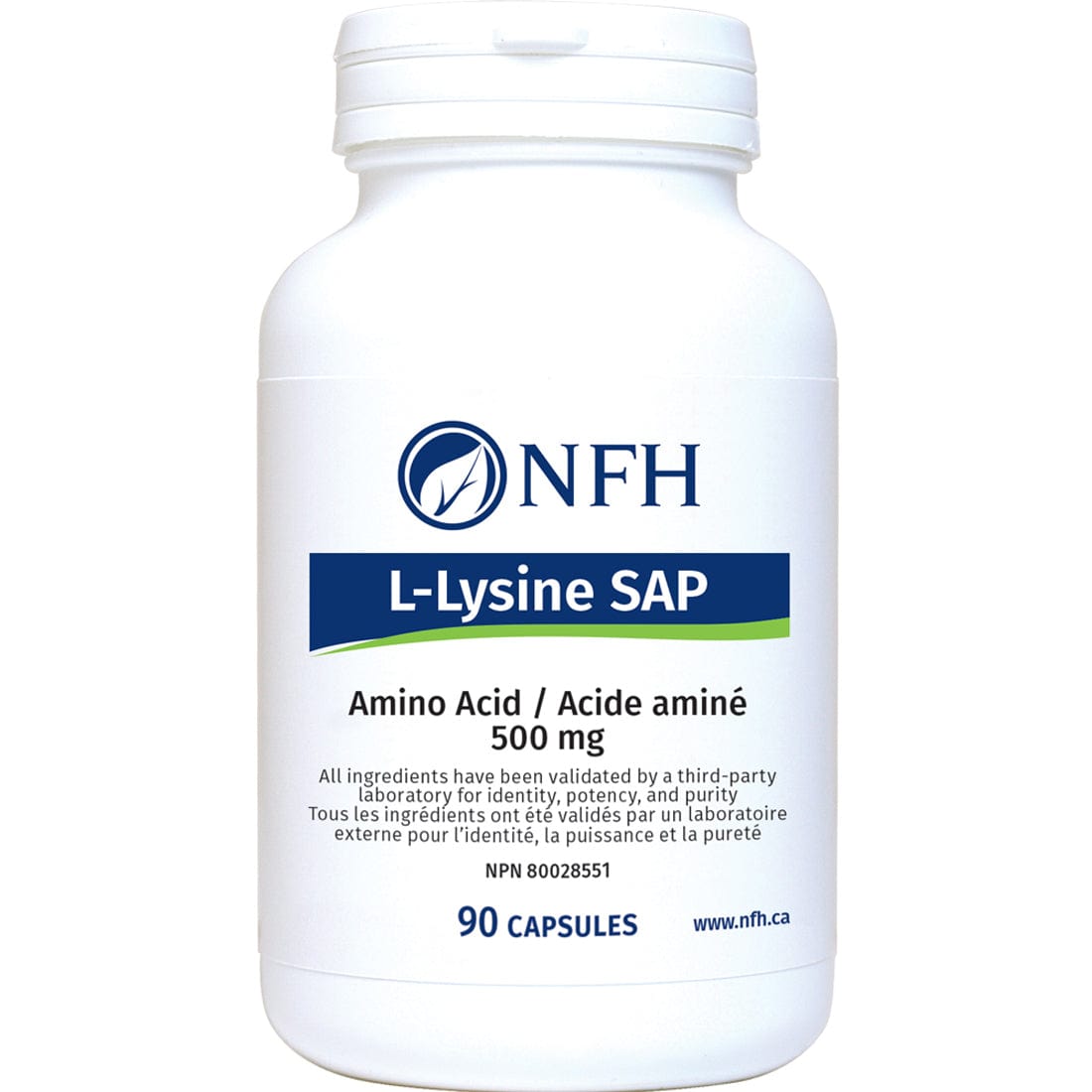 NFH L-Lysine SAP 500mg, 90 Capsules
