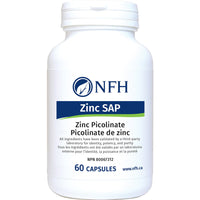 NFH Zinc SAP 25mg with Copper, Zinc Picolinate for Immunity, Skin and Testosterone, 60 Capsules