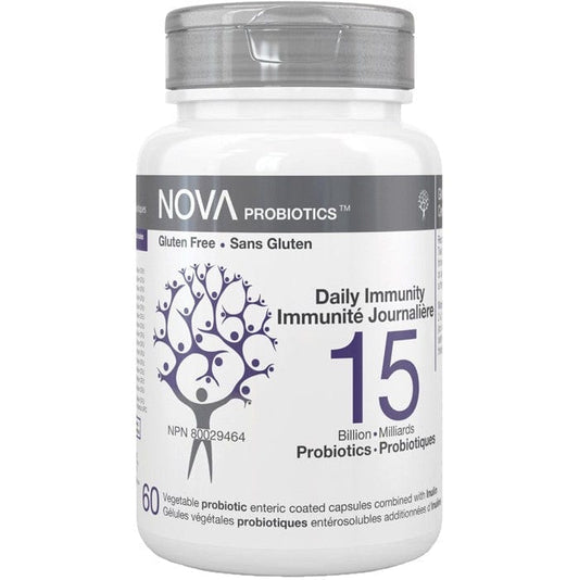 NOVA Daily Immunity Probiotic 15 Billion, 60 Capsules