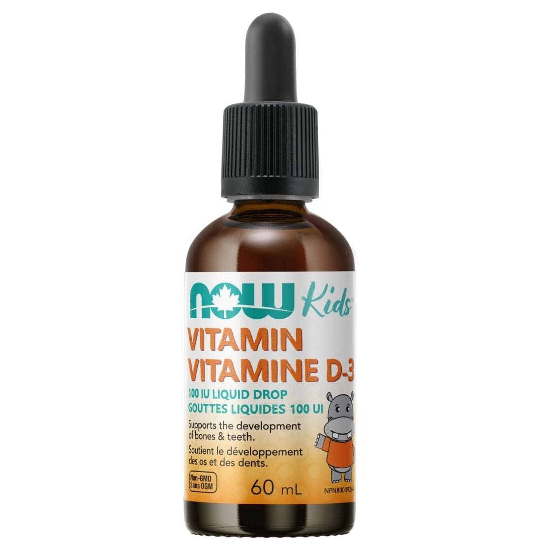 NOW Vitamin D3, Kids Liquid Drops, 100IU, 60ml