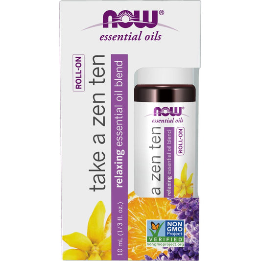 NOW Take a Zen Ten Essential Oil Blend Roll-On, 10ml