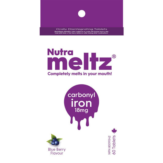 Nutrameltz Carbonyl Iron 18mg, 60 Orally Dissolving Tablets