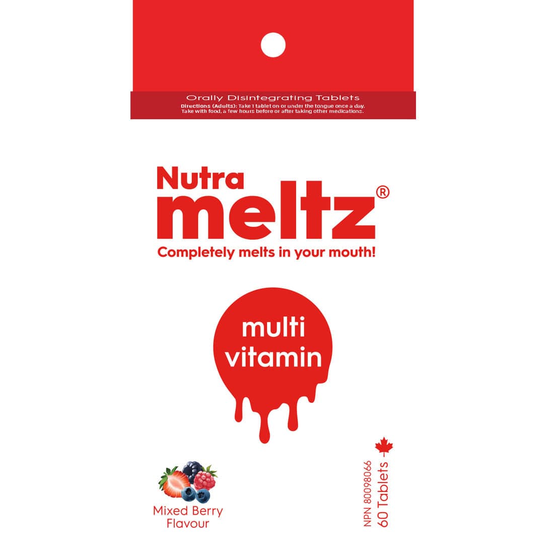Nutrameltz Multivitamin Full Spectrum, 60 Orally Dissolving Tablets