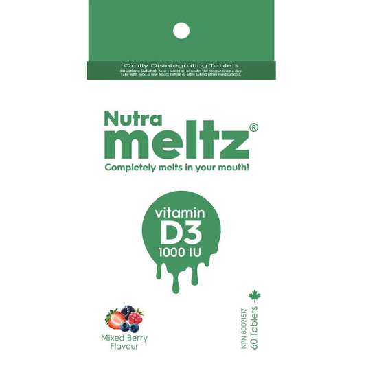 Nutrameltz Vitamin D3 1000IU, 60 Orally Dissolving Tablets