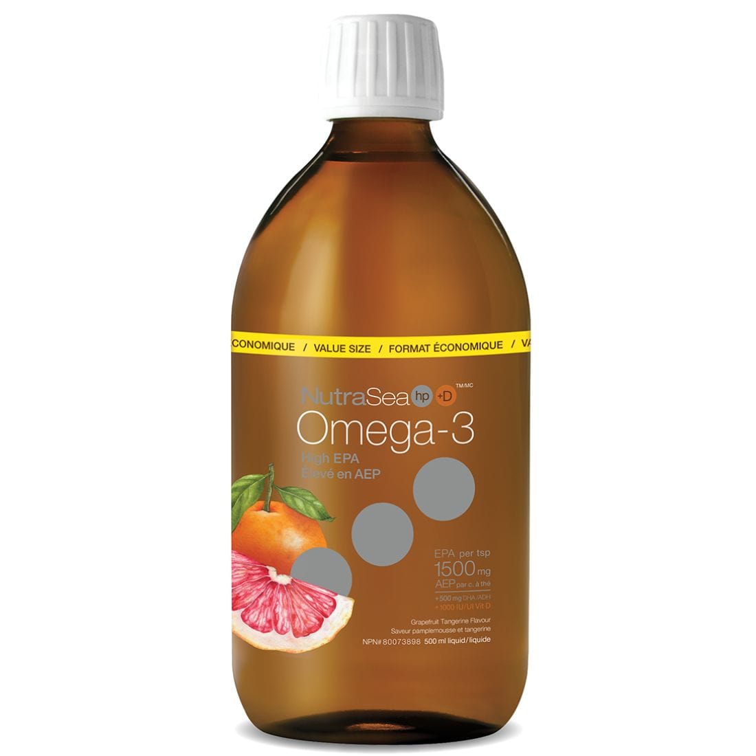 NutraSea HP +D Omega-3 High EPA Grapefruit Tangerine