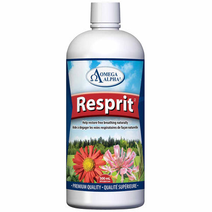 Omega Alpha Resprit Respiratory Formula, Fast and Effective Respiratory Relief, 500ml