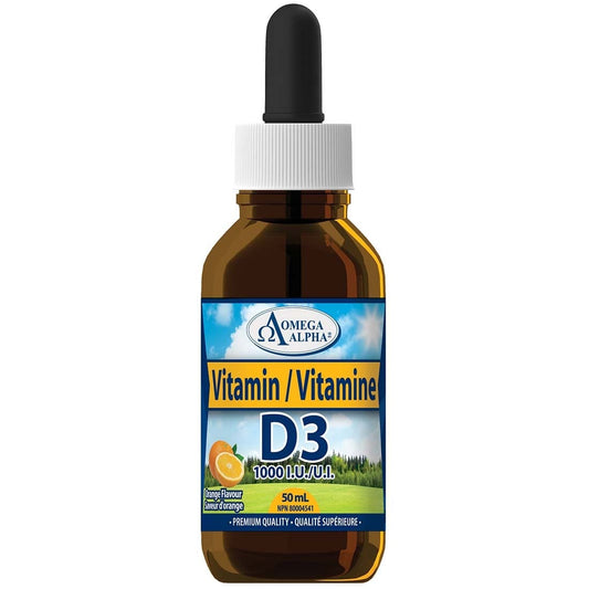 Omega Alpha Vitamin D3 1000IU, 50ml (50 Servings)