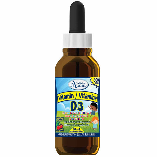 Omega Alpha Vitamin D3 for Kids 500IU, 30ml