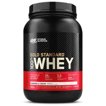 Optimum Gold Standard 100% Whey Protein, Gluten-Free, Banned Substance Tested