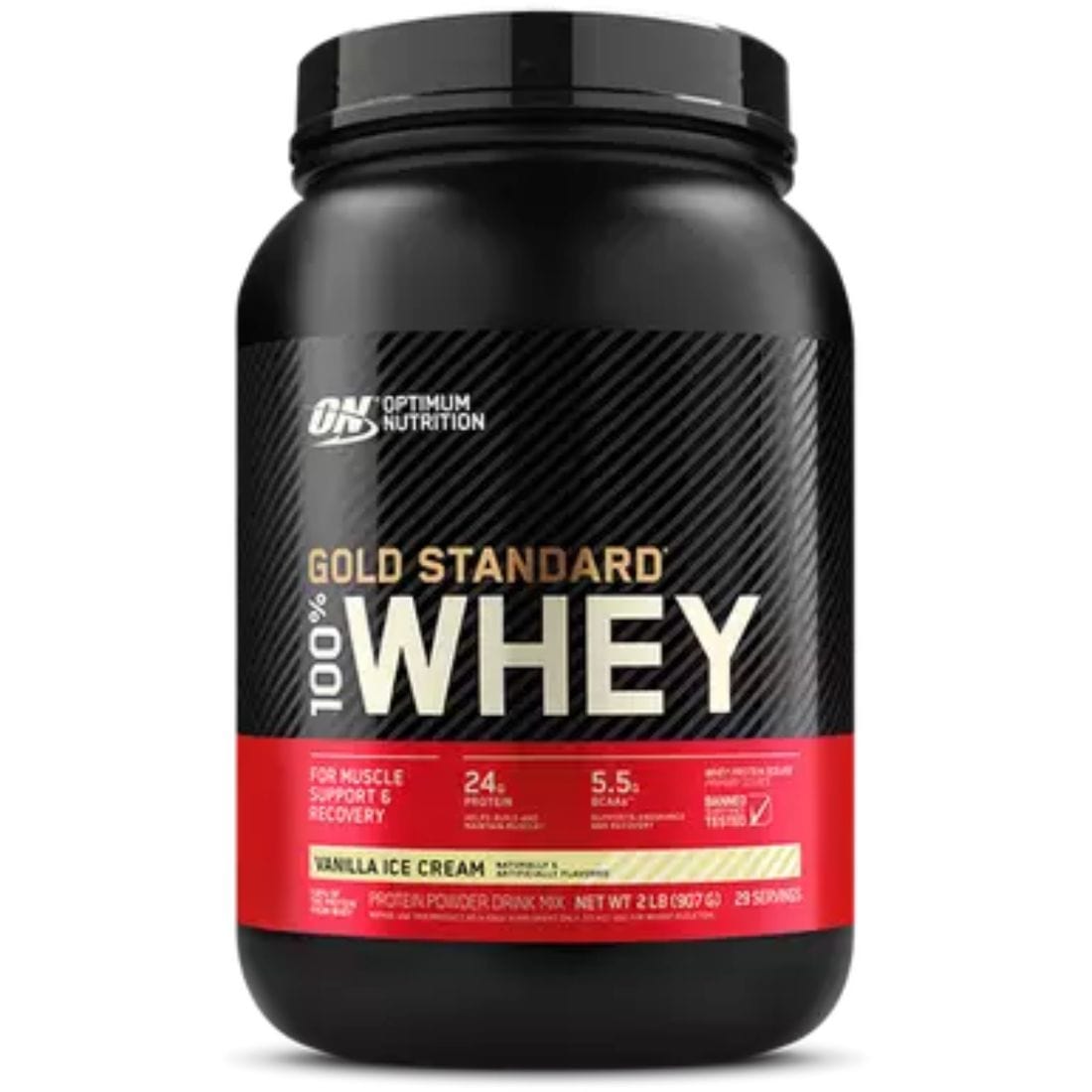 Optimum Gold Standard 100% Whey Protein, Gluten-Free, Banned Substance Tested