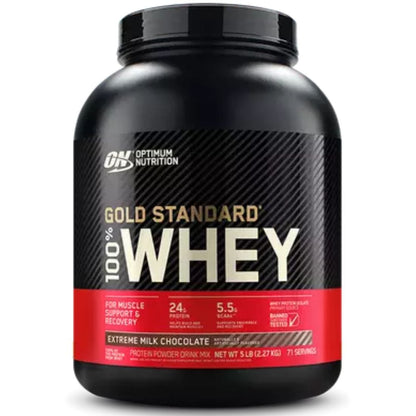 Optimum Gold Standard 100% Whey Protein, Gluten-Free, Banned Substance Tested
