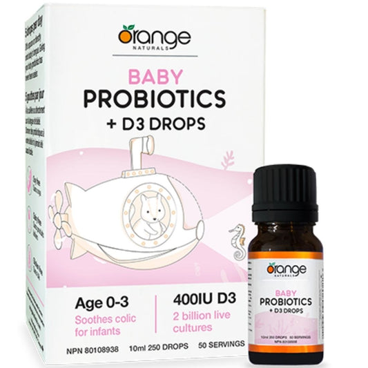 Orange Naturals Baby Probiotics + D3 Drops, 10 ml