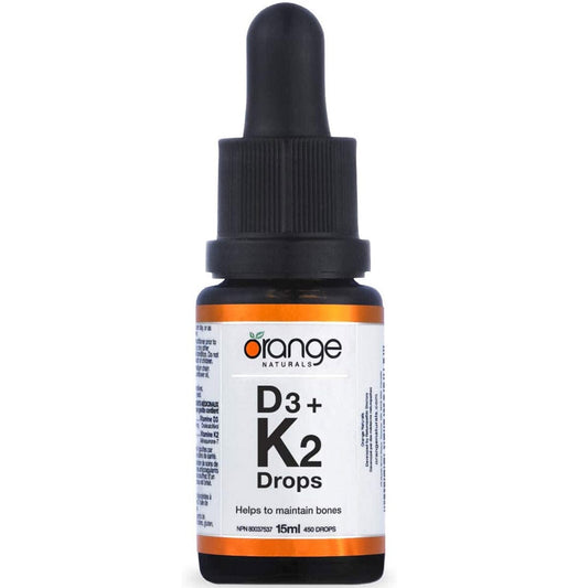 Orange Naturals D3 + K2 Drops 250IU/30mcg, 15ml