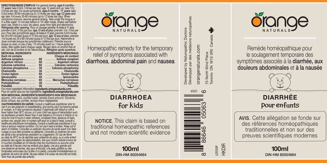 Orange Naturals Diarrhea (for kids) Homeopathic, 100ml