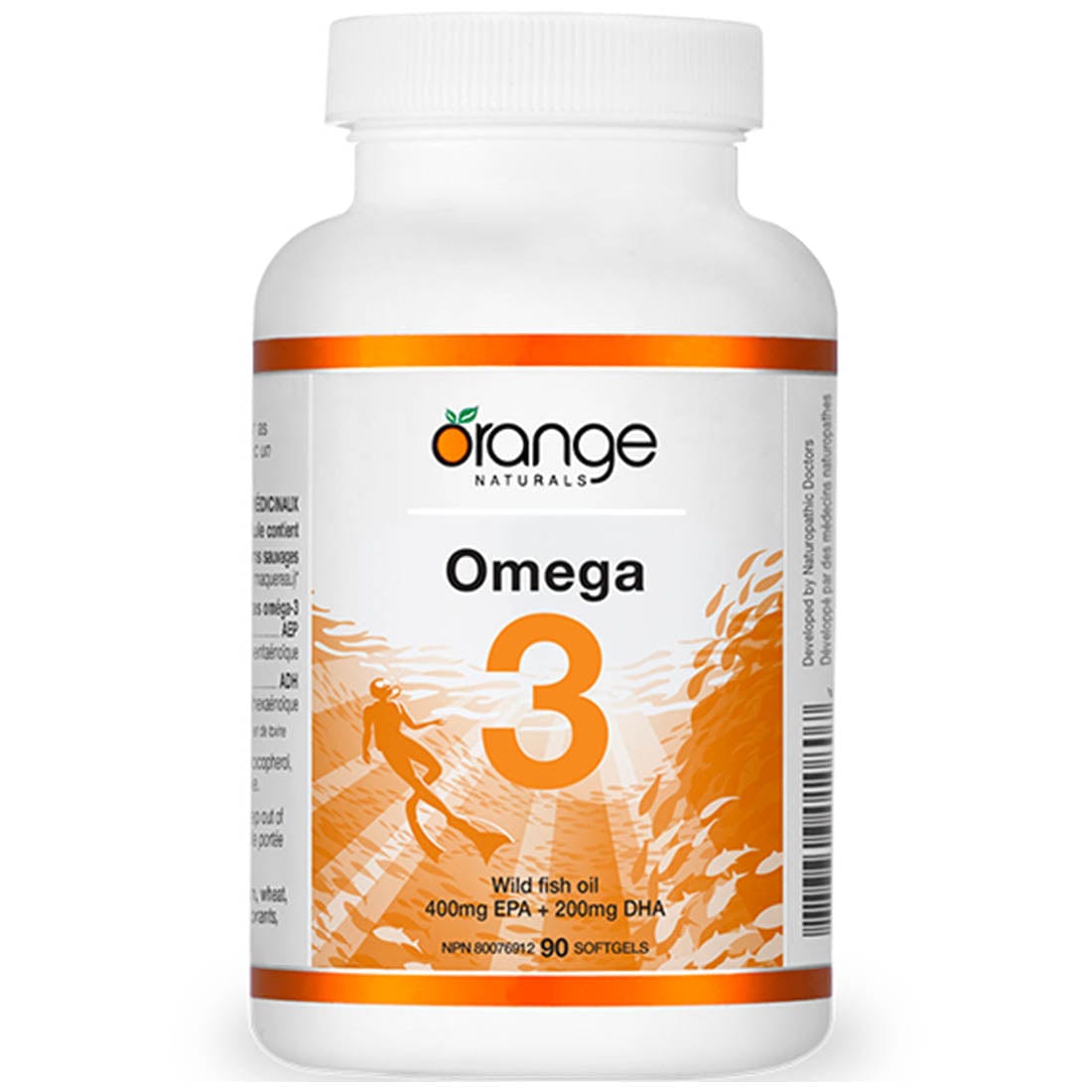 Orange Naturals Omega-3 Fish Oil Softgel, 90 Softgels