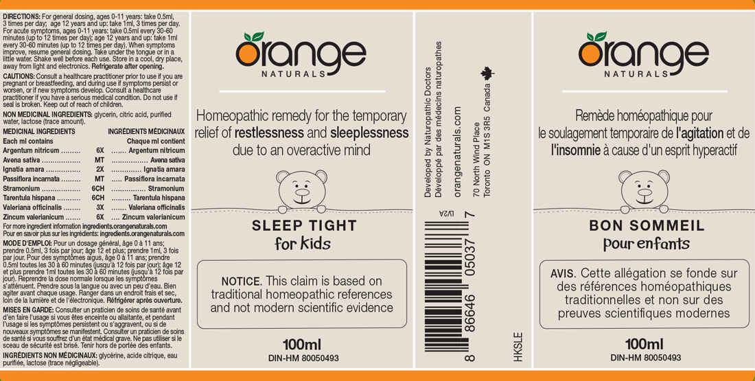 Orange Naturals Sleep Tight (for kids) Homeopathic Remedy, 100ml