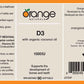 Orange Naturals Vitamin D3 with Organic Coconut Oil 1000IU, 90 Softgels
