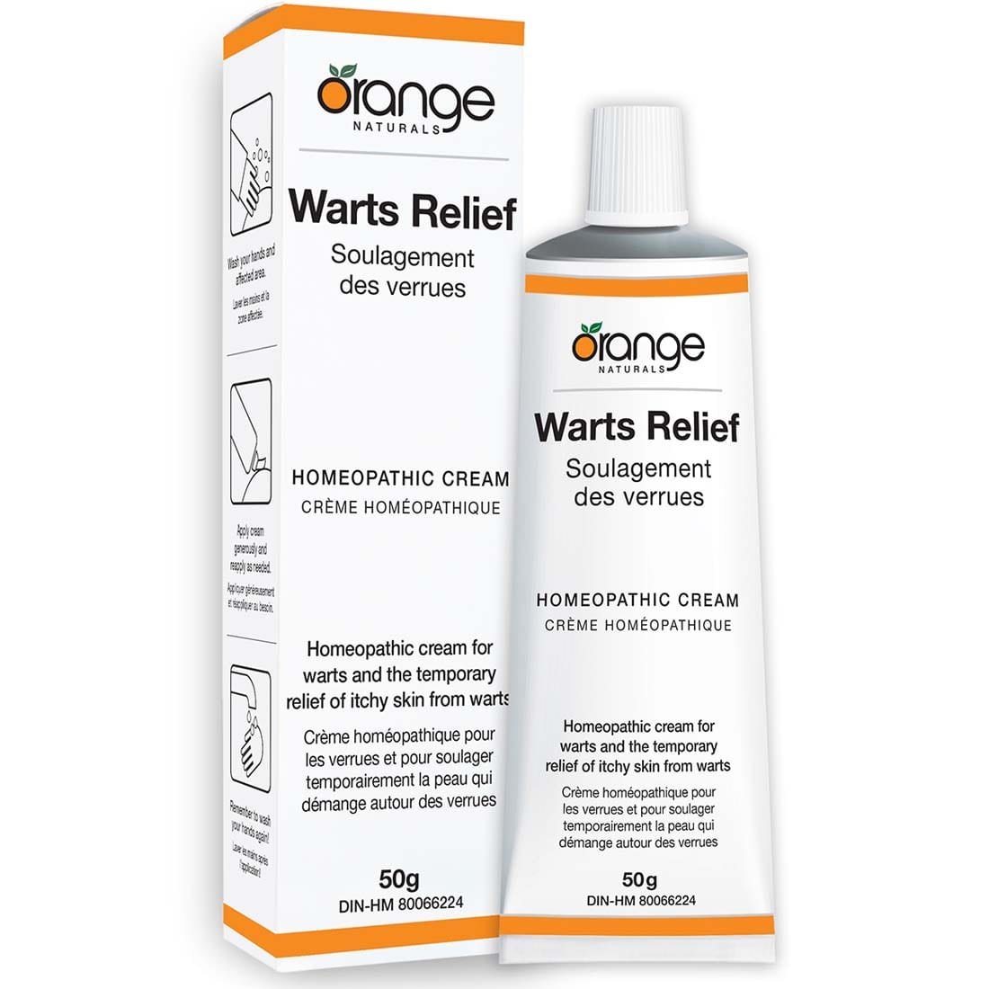 Orange Naturals Warts Relief Cream, 50g