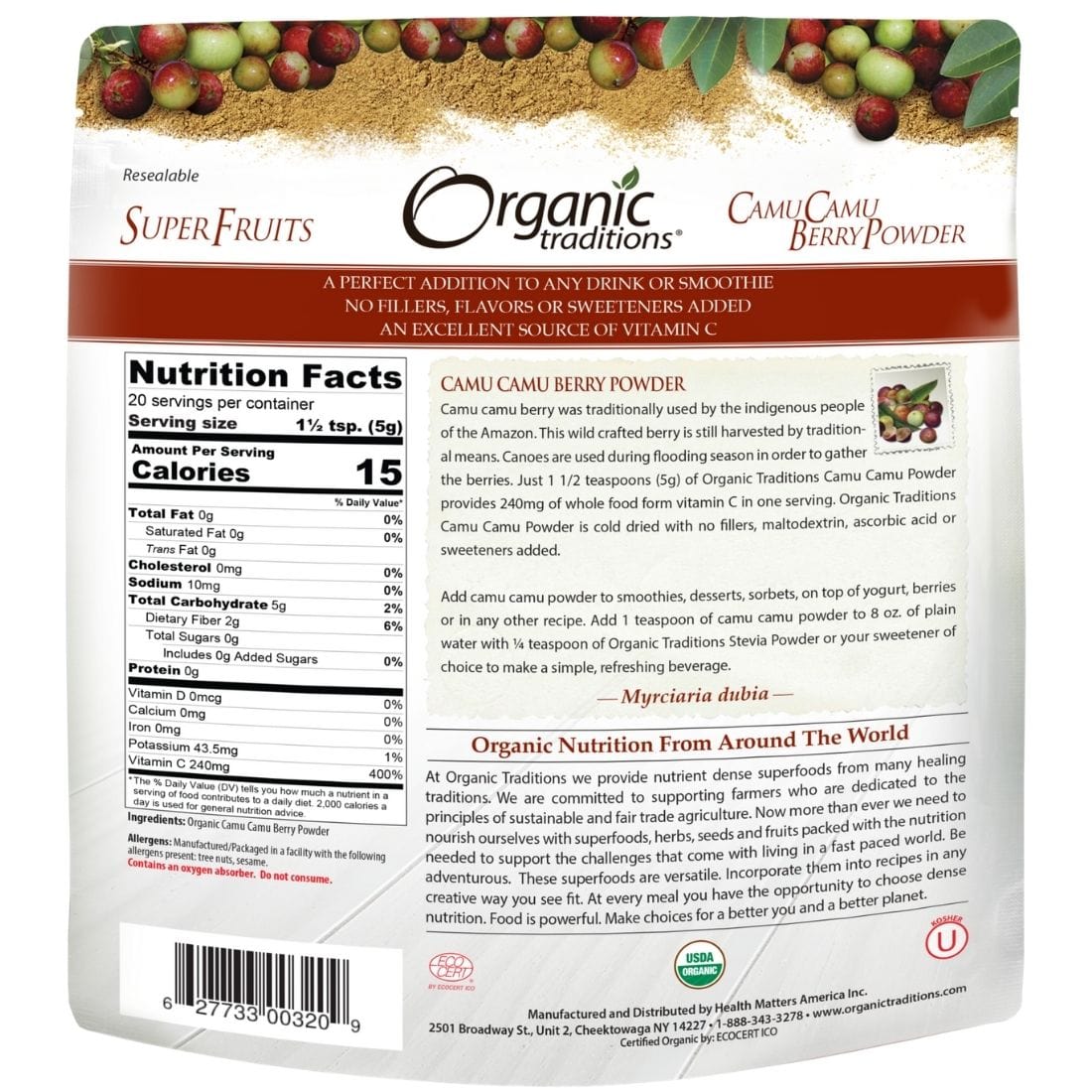 Organic Traditions Camu Camu Berry Powder – Vitamart.ca