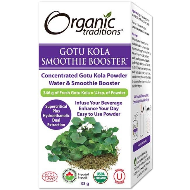 Organic Traditions Gotu Kola Smoothie Booster (Formerly Full Spectrum Gotu Kola), 33g