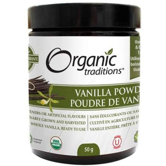 Organic Traditions Vanilla Powder (100% Pure), 50g