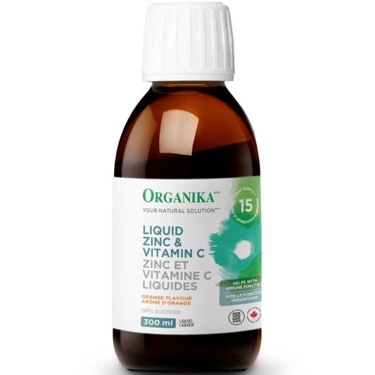 Organika Liquid Zinc & Vitamin C, 300 ml