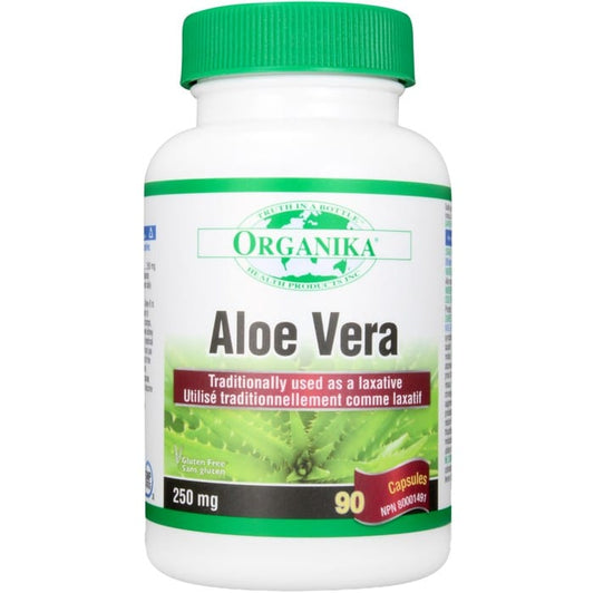 Organika Aloe Vera, 250mg, 90 Capsules