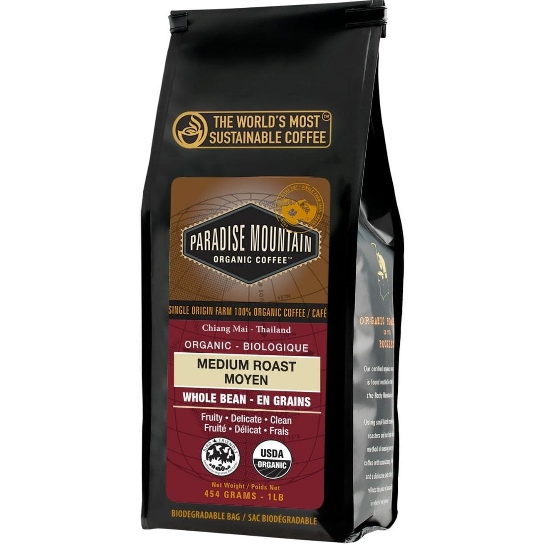 Paradise Mountain Organic Coffee Medium Roast Whole Bean