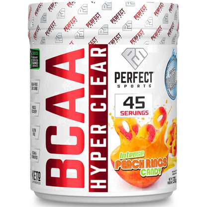 Perfect Sports BCAA Hyperclear (Fermented and Vegan), 45 Servings