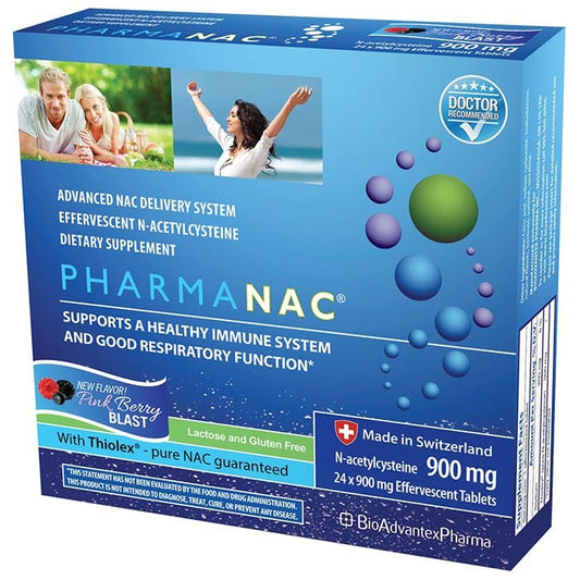 Pharma NAC Effervescent NAC 900mg Tablets, Delicious, 24 Tablets