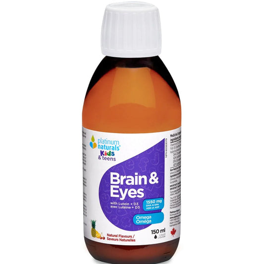 Platinum Naturals Kids Brain & Eyes Liquid with DHA and Lutein, Cherry Flavour, 150ml