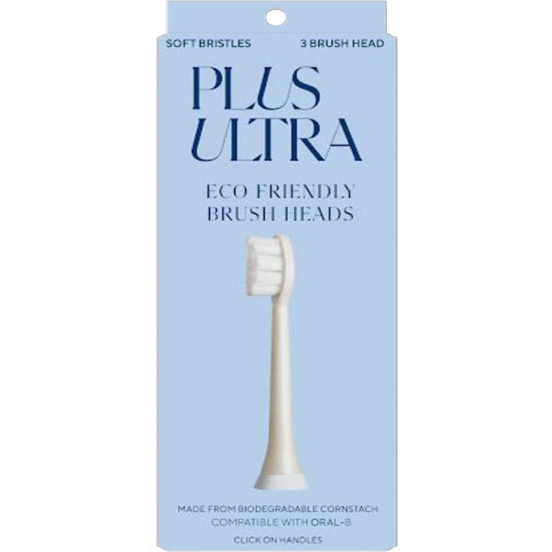 Plus Ultra Electric Toothbrush Replacement Heads, 3-Pack
