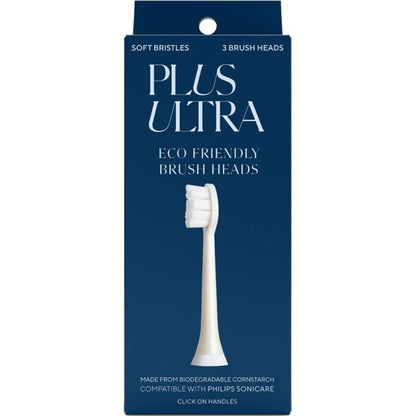 Plus Ultra Electric Toothbrush Replacement Heads, 3-Pack