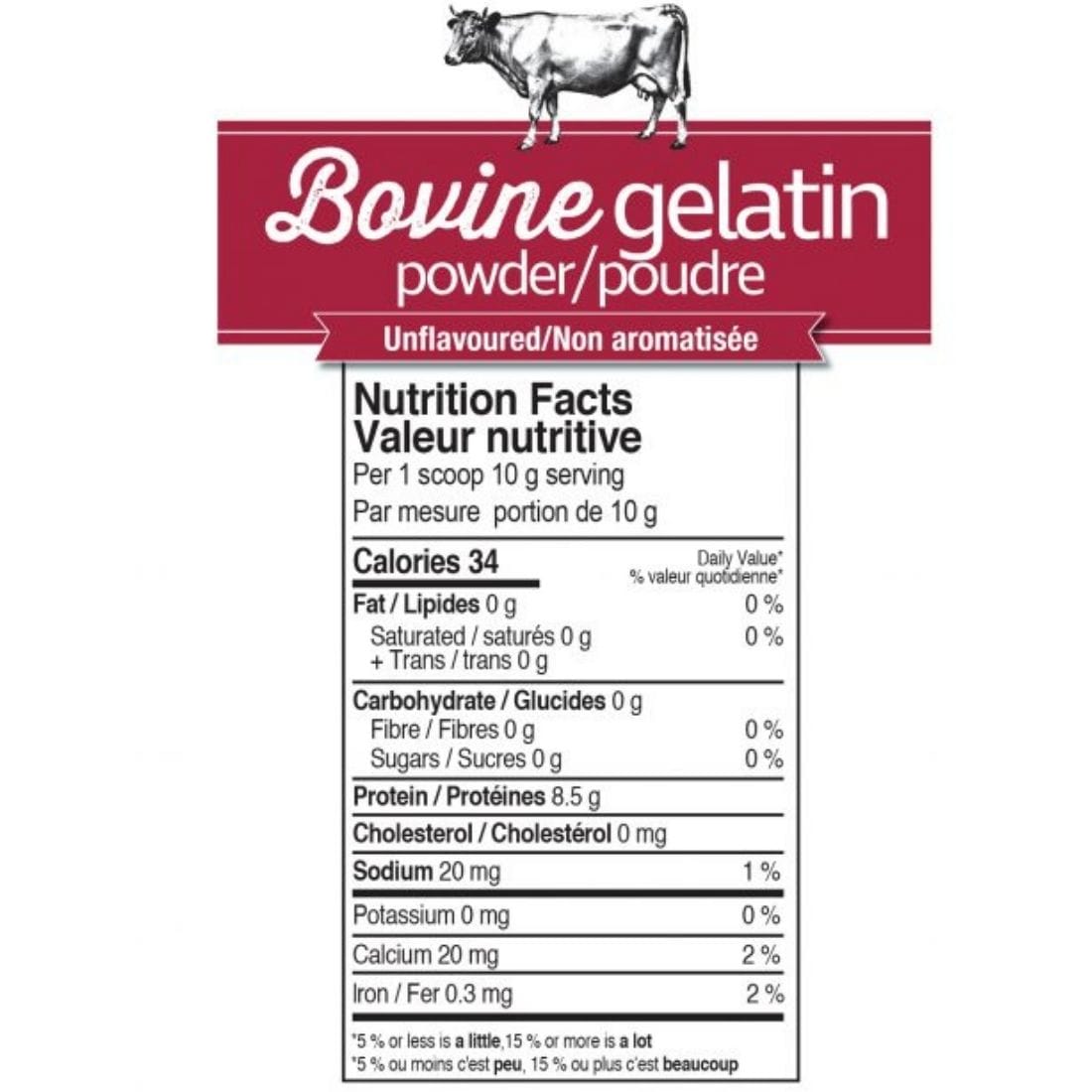 Prairie Naturals Grass-Fed Bovine Gelatin Powder (Non-GMO), 250g