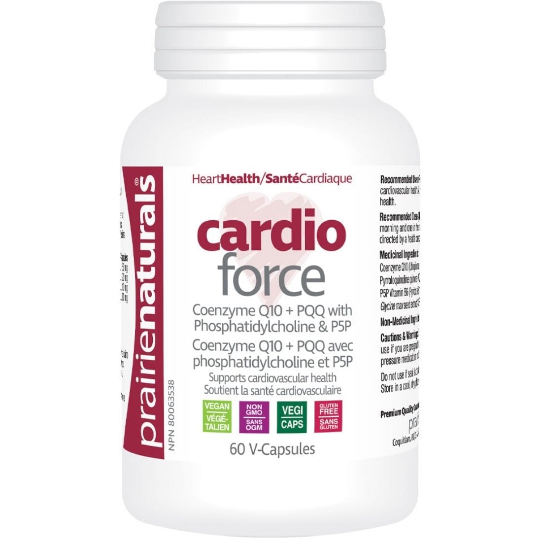 Prairie Naturals Cardio Force, Mitochondrial Support, 60 Vegetable Capsules