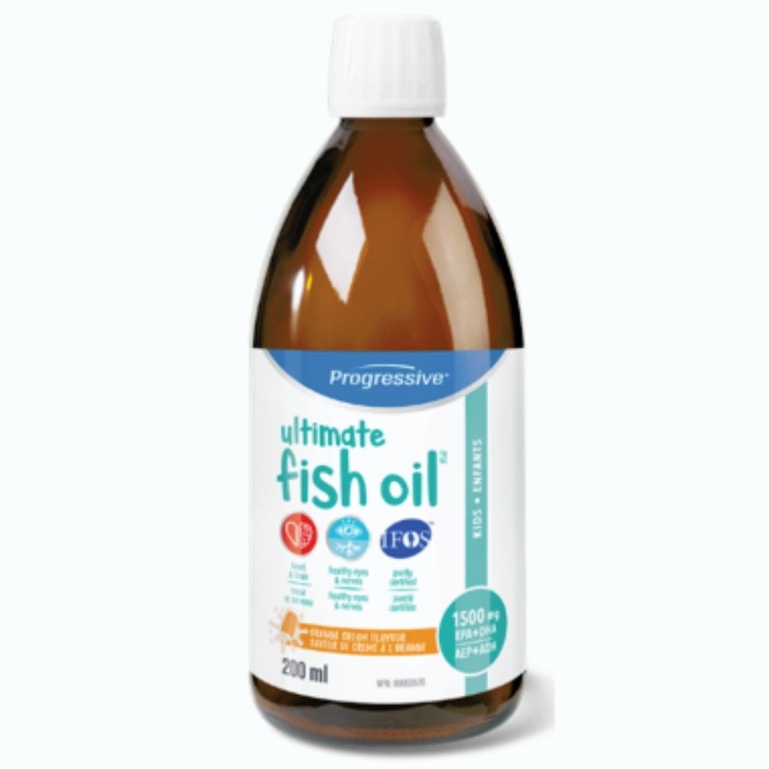 Progressive Ultimate Fish Oil For Kids Liquid (800mg DHA, 200mg EPA), 200ml
