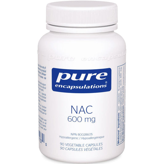 Pure Encapsulations NAC (n-acetyl-l-cysteine) 600mg, 90 Capsules