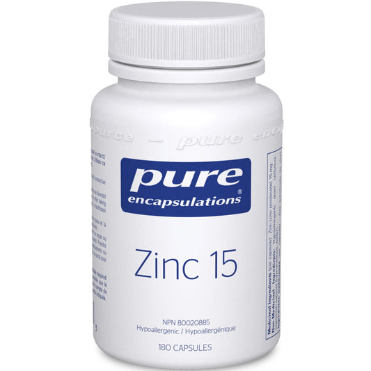 Pure Encapsulations Zinc 15 (Zinc Picolinate 15mg), 180 Capsules