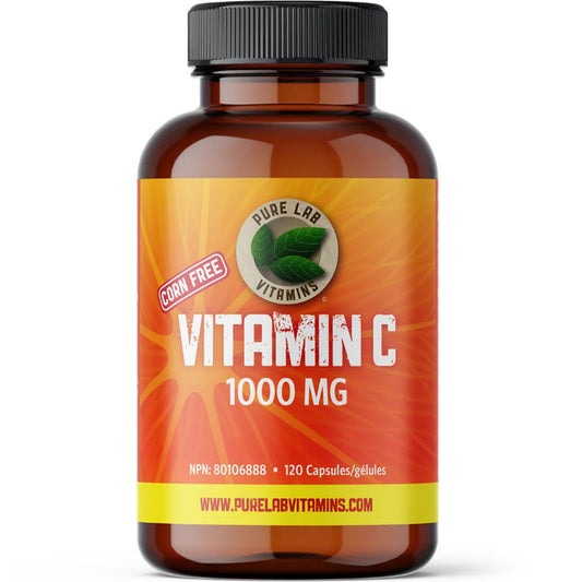 Pure Lab Vitamins Vitamin C 1000mg (Corn Free), 120 Capsules