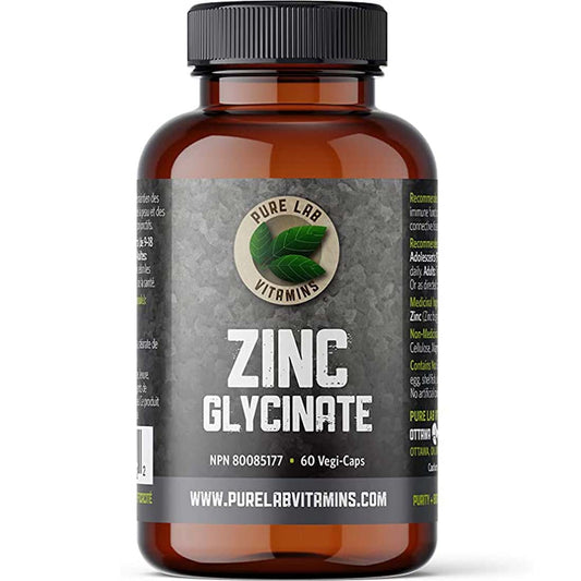 Pure Lab Vitamins Zinc Glycinate 23mg, 60 Capsules